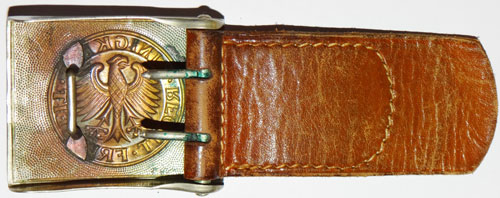 West German NCO/EM Buckle with Leather Tab