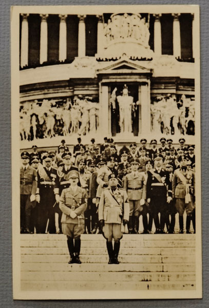 Hitler & Mussolini Postcard by Hoffman