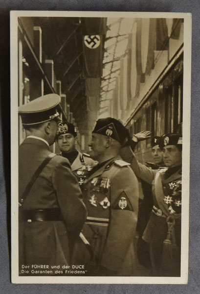 Der Fuhrer & der Duce Postcard