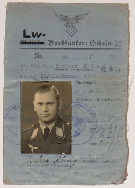 Luftwaffe Radio Operator Certificate
