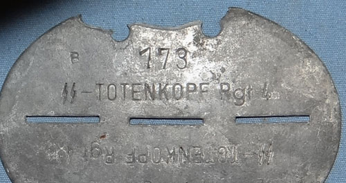 WSS "Totenkopf Rgt 4" I.D. Disk
