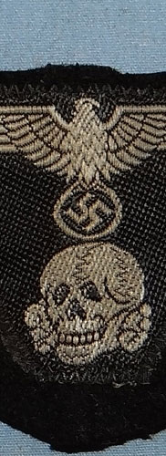 "CUT OFF" WSS Panzer Cloth Cap Insignia