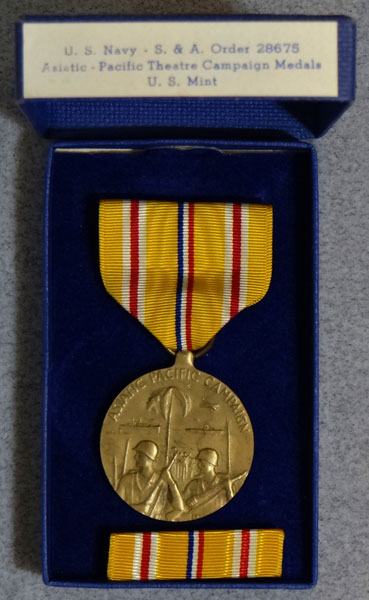 U.S. Navy Boxed WW II "Asiatic-Pacific" Campaign Medal