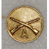 1926/37 Type I U.S. Army Infantry Enlisted Collar Disk with Gilt Finish