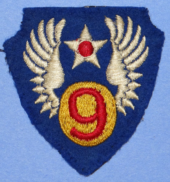 English Made WW II 9th Army Air Force Shoulder Patch