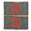 Army "70th" Artillery Regt. Shoulder Board Slip Tabs