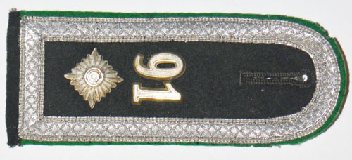 Army  Gebirgajaer 91st Infantry Regt. Feldwebel Shoulder Board