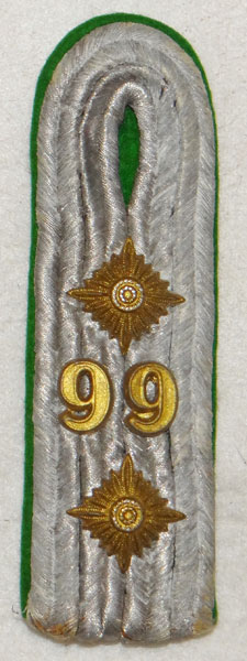 Army 99th Gebirgsjager Regt. 7th Mtn. Div. Hauptmann Shoulder Board