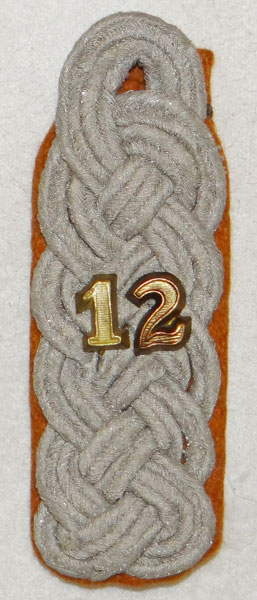 Army Bautruppe Abt. 12 Major Shoulder Board