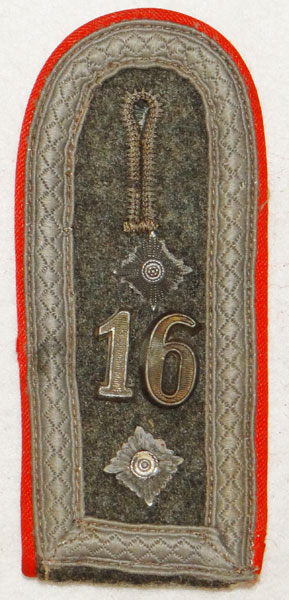 Army Artillery 16th (mot) Regt. 16th Pz. Div. Oberfeldwebel Shoulder Board