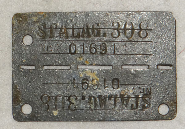 WW II German POW "I.D." Tag