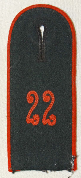 Army 22nd Artillery Regt. 22nd Infantry Div. Enlisted Shoulder Board