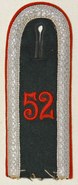 Army 52nd Artillery Regt. Mechanised G.H.Q. Troops Unteroffizier Shoulder Board