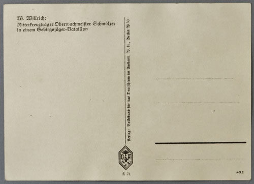 Wolfgang Willrich Drawing of "Oberwachtmeister Schmolzer"