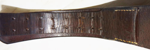 SS Marked NCO/EM Black Leather Belt