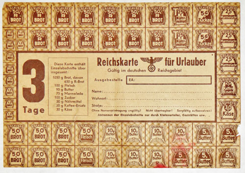 German WW II "Ration" Stamps