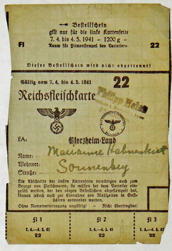 German WW II "Ration" Stamps