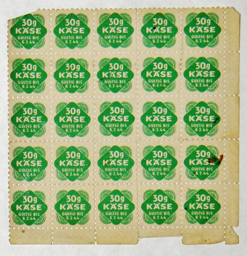 German WW II "Ration" Stamps