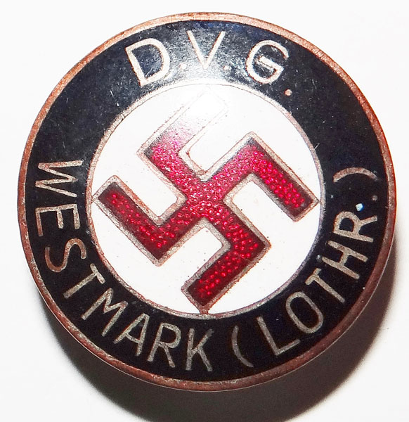 D.V.G. Westmark (Lothr.) Enamel Badge