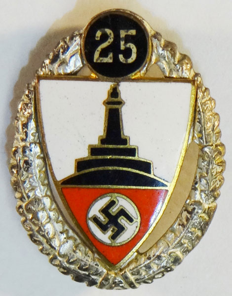 Type II 25 Year Kyffhauserbund Member’s Enamel Badge