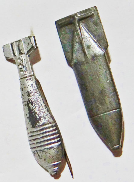 German WW II Bomb and Rocket Stick Pins