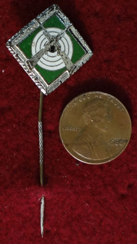 German Enamel Shooting Badge Stick Pin