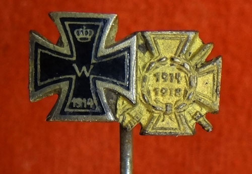 Enamel WW I Two Place Award Stick Pin