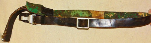 German WW II Schutzpolizei Black Leather Cross Strap