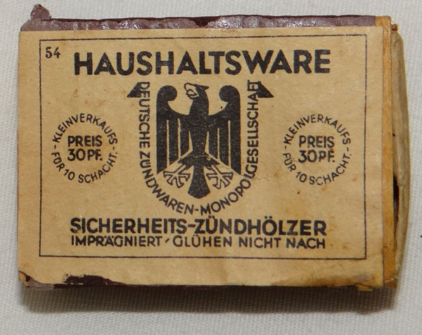 German WW II Box of Matches