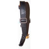 Black Leather Chinstrap with Side Buttons