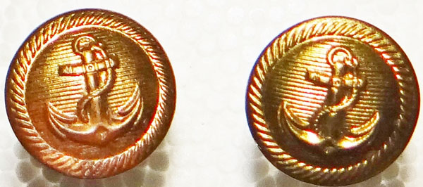 Kriegsmarine Officers & NCO Visor Hat Chinstrap Buttons