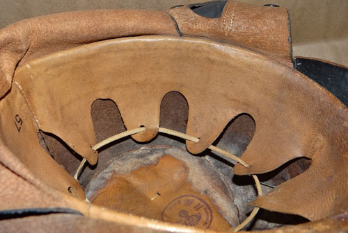 NSKK Leather Crash Helmet with 2nd Pattern Eagle