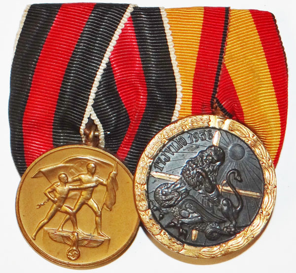 WW II Two Place Medal Bar