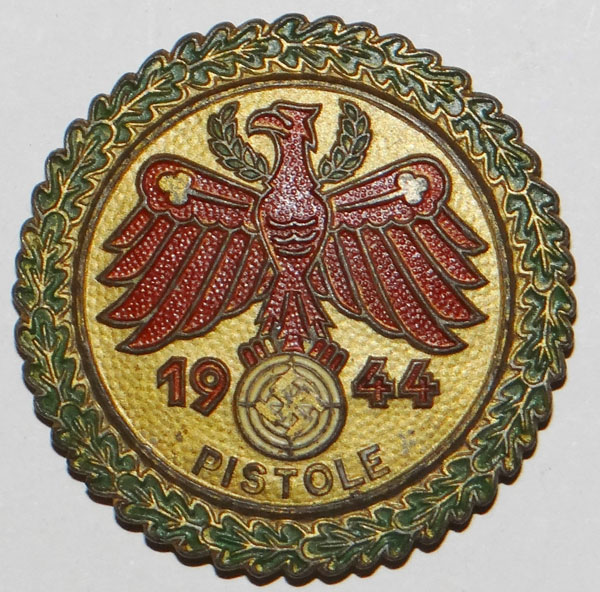 1944 DSVB State Shooting League "PISTOLE" Badge