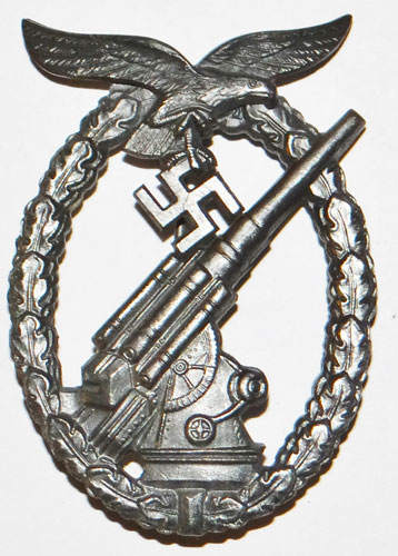 E.F. Wiedmann Marked Luftwaffe FLAK Badge