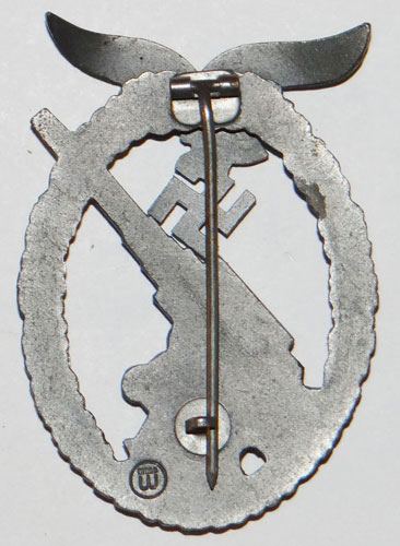 E.F. Wiedmann Marked Luftwaffe FLAK Badge