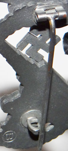 E.F. Wiedmann Marked Luftwaffe FLAK Badge