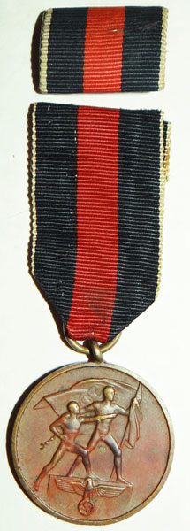 Czech Annexation Commemorative Medal with Ribbon Bar