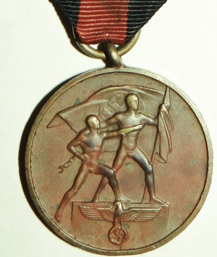 Czech Annexation Commemorative Medal with Ribbon Bar