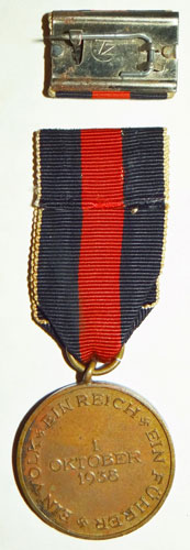 Czech Annexation Commemorative Medal with Ribbon Bar