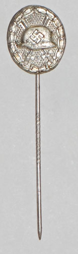 Miniature WWII SILVER Wound Badge "Stick Pin"