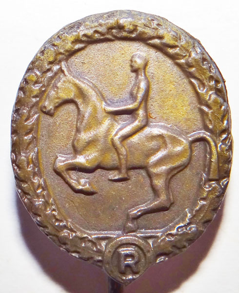 Miniature Bronze Horseman’s Badge "Stick Pin"