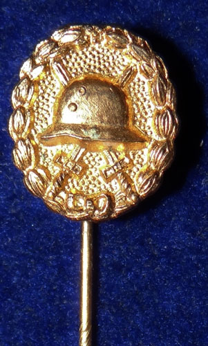 Miniature Gold Wound Badge Stick Pin