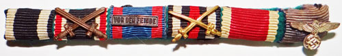 German WW I/II Six Place Ribbon Bar