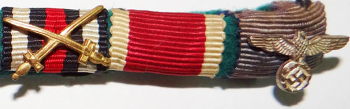 German WW I/II Six Place Ribbon Bar