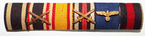 German WW I/II Six Place Army Ribbon Bar