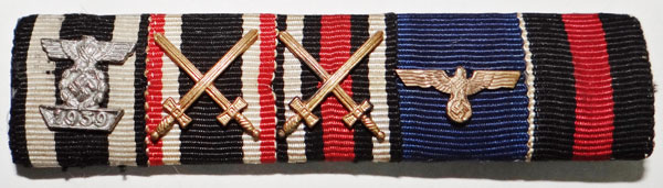 WW I / II Army Five Place Ribbon Bar