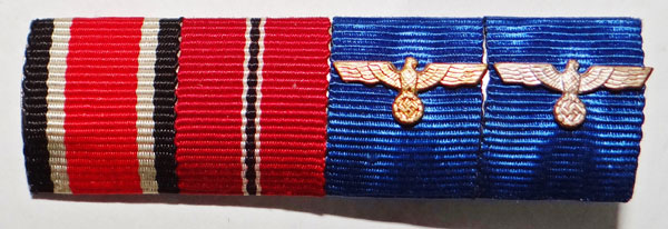 German Army WW II Four Place Ribbon Bar