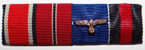 German Army WW II Four Place Ribbon Bar