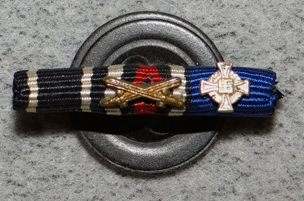 WW I & II Three Place Lapel Ribbon Bar